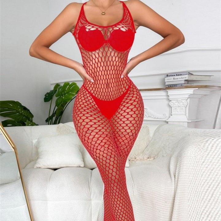 Full-Length Porthole Fishnet Catsuit