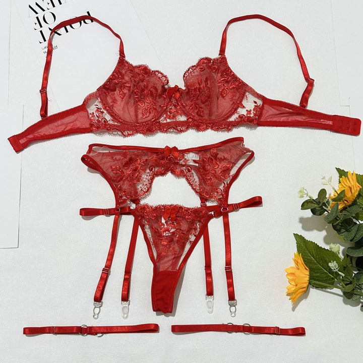 Romantic lace bra and panty set