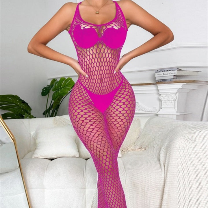 Full-Length Porthole Fishnet Catsuit