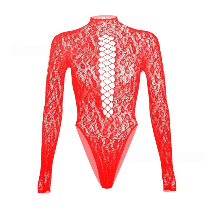 Long-Sleeve Lace Bodysuit