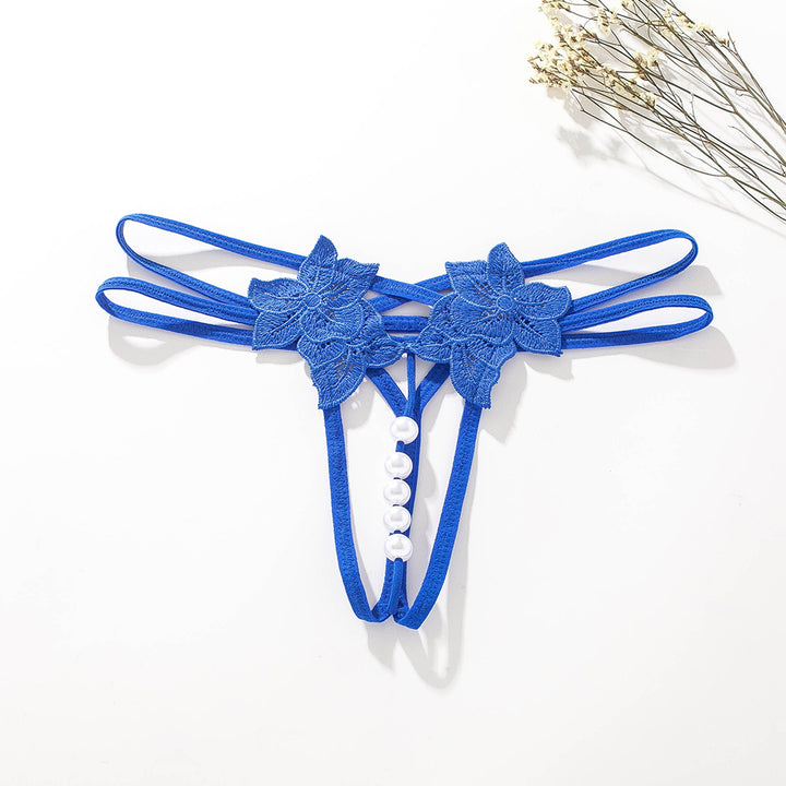 Lace Flower Pearl Thong