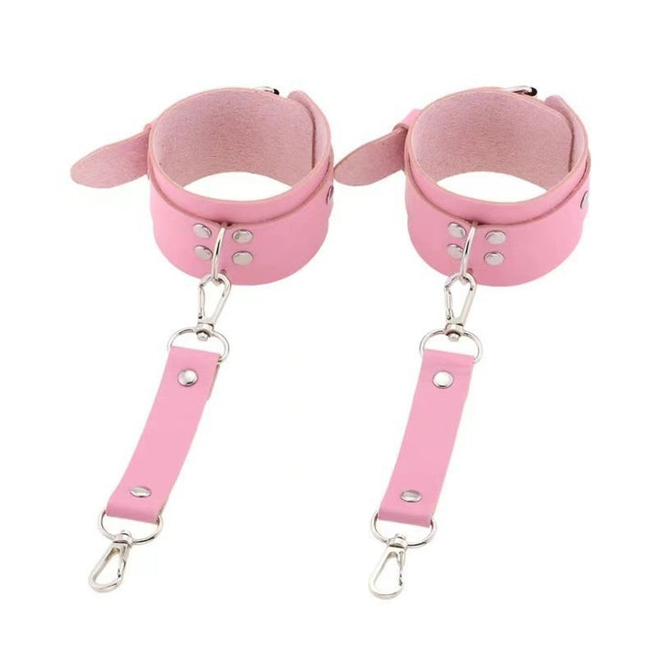 Leather Harness & Restraint Cuffs Set