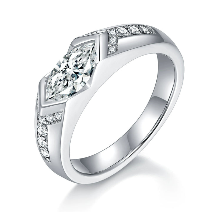Marquise Center Stone Statement Open Rings