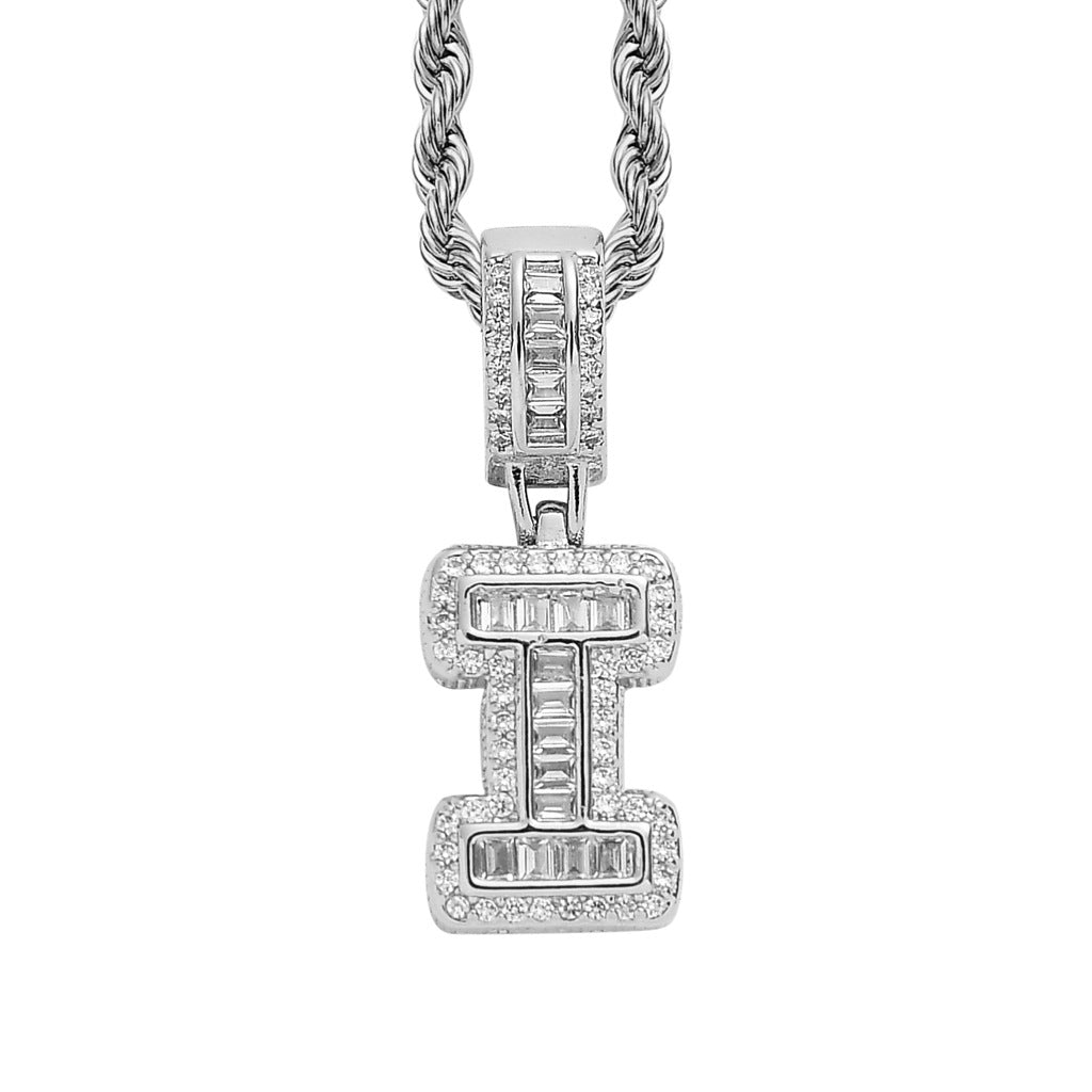 26 Letters Custom Full-Diamond Necklace