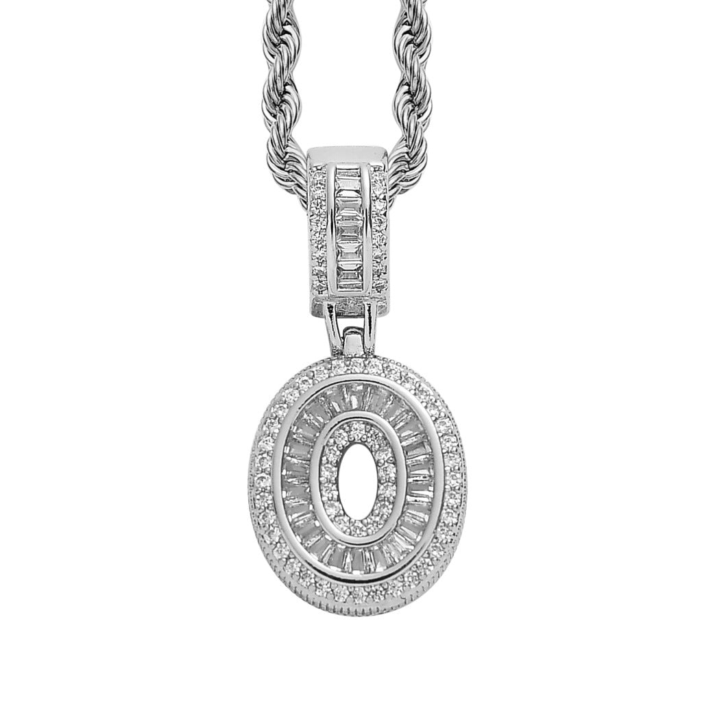26 Letters Custom Full-Diamond Necklace