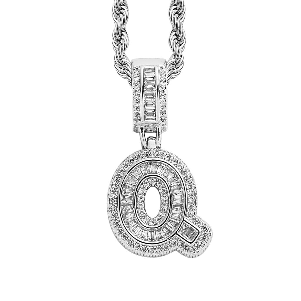 26 Letters Custom Full-Diamond Necklace