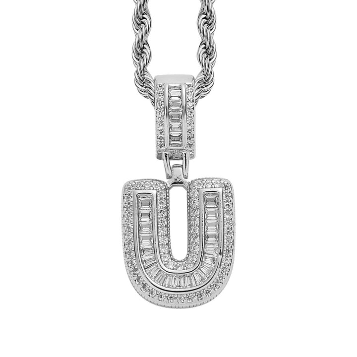 26 Letters Custom Full-Diamond Necklace