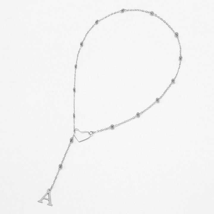 26 Letters Heart Y-Shaped Necklace