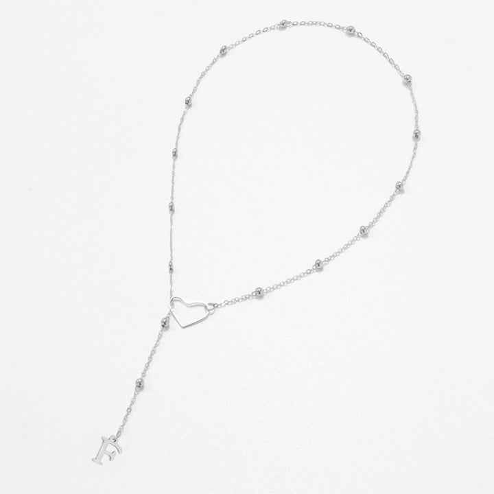 26 Letters Heart Y-Shaped Necklace