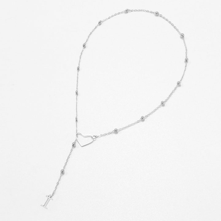 26 Letters Heart Y-Shaped Necklace