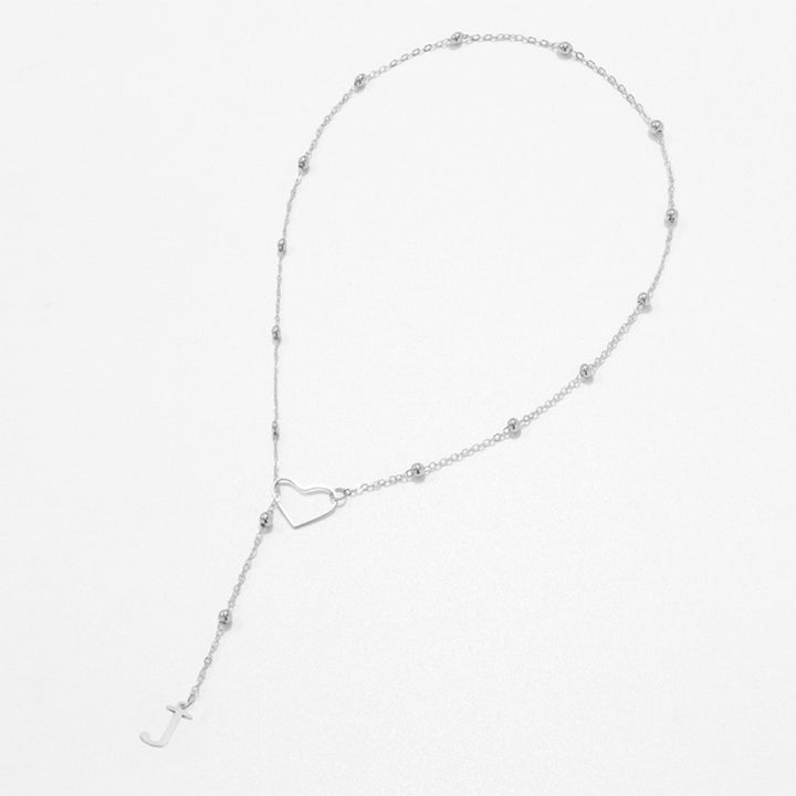 26 Letters Heart Y-Shaped Necklace
