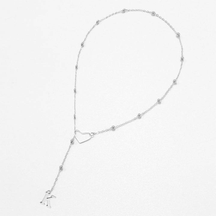 26 Letters Heart Y-Shaped Necklace
