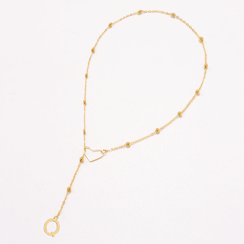 26 Letters Heart Y-Shaped Necklace