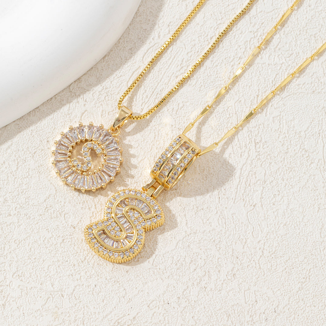 26 letter pendant necklace