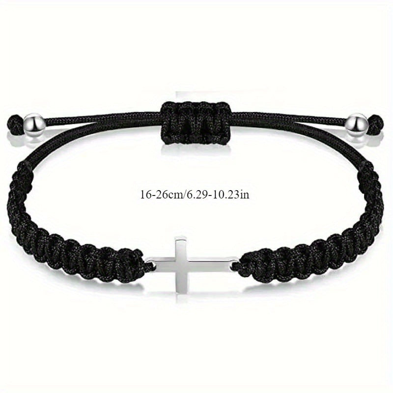 Cross Braided Bracelet- Cool Faith & Fashion Dual Expression