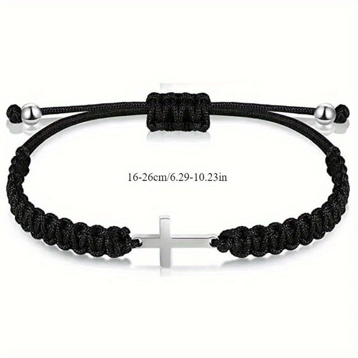 Cross Braided Bracelet- Cool Faith & Fashion Dual Expression