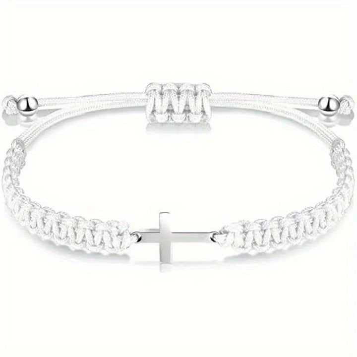 Cross Braided Bracelet- Cool Faith & Fashion Dual Expression