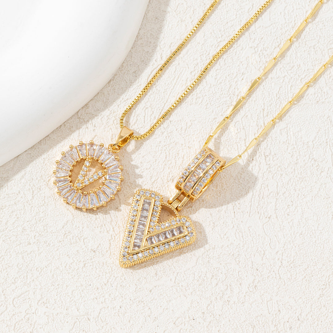 26 letter pendant necklace