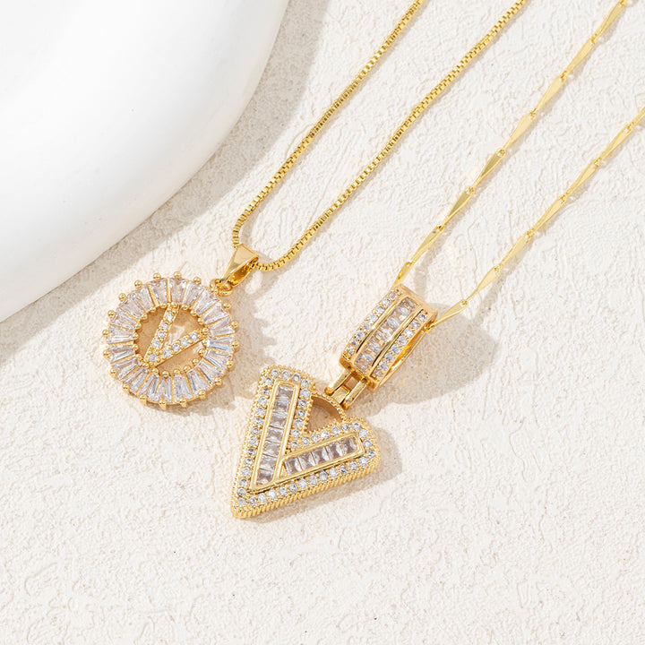 26 letter pendant necklace