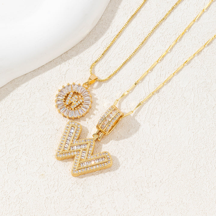 26 letter pendant necklace