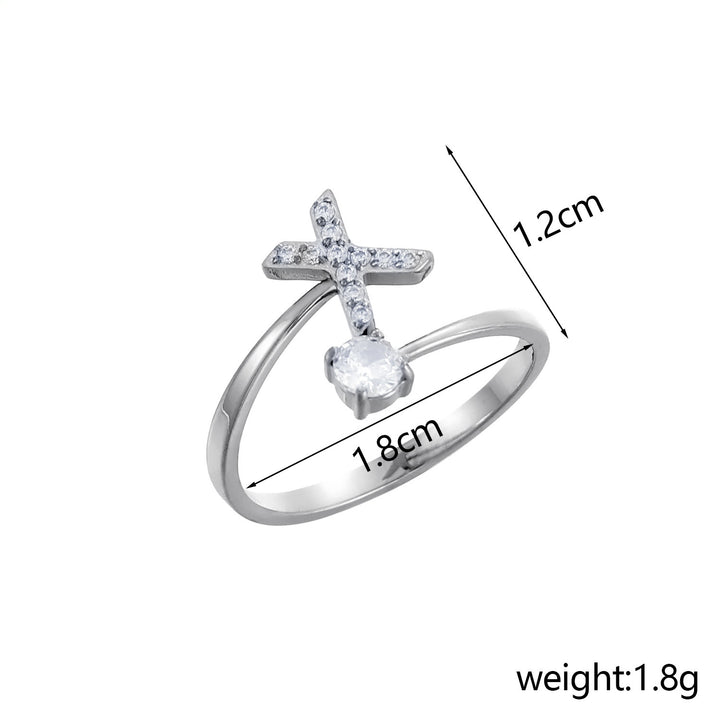 26-Letter Diamond-Inlaid Ring (Gold/Silver Version)