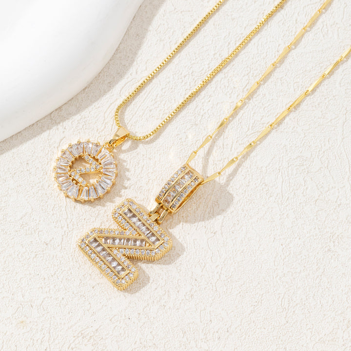 26 letter pendant necklace