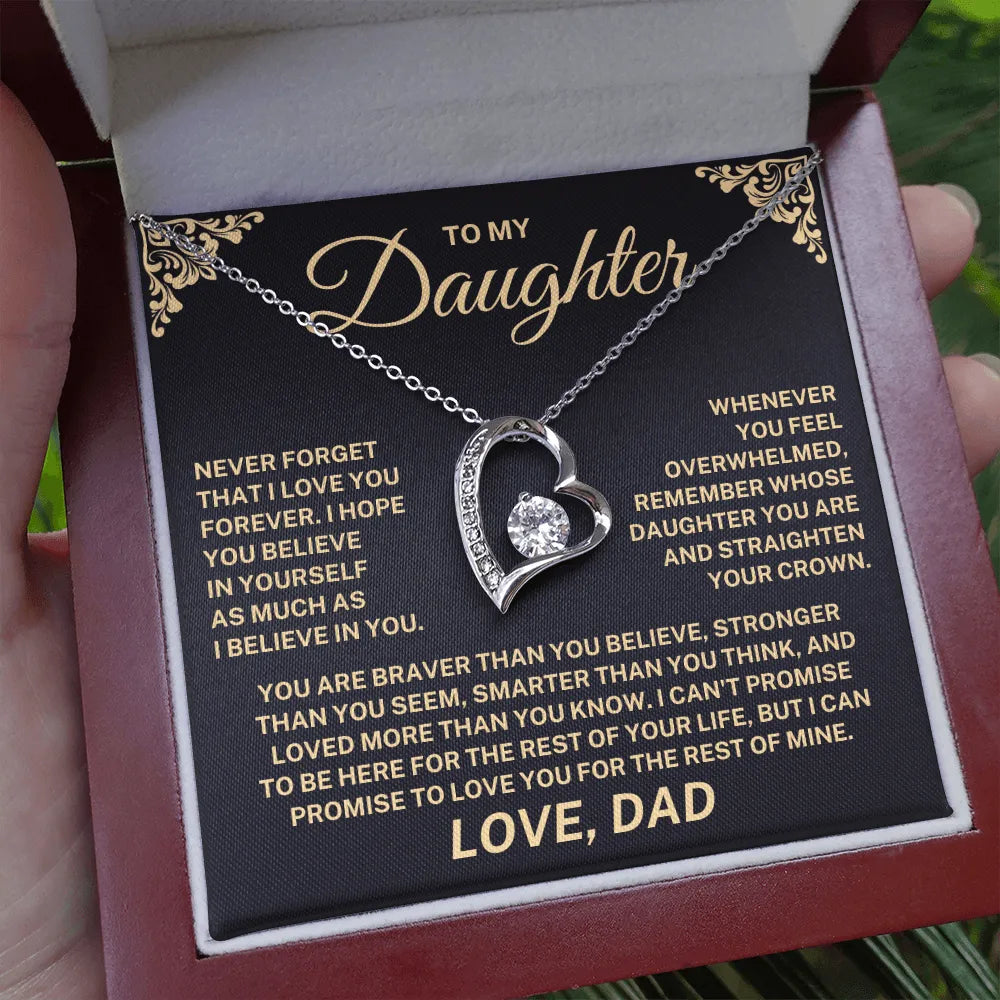 Dad To Daughter Forever Love - Promise Necklace