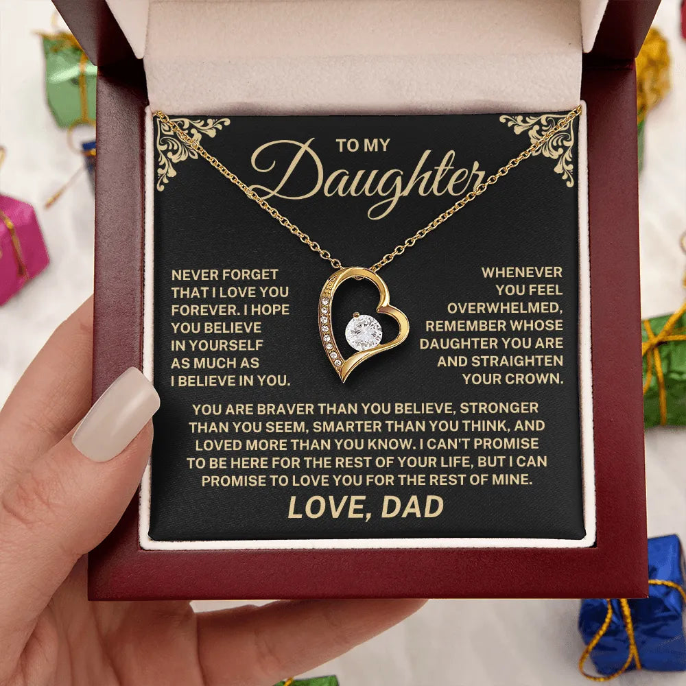 Dad To Daughter Forever Love - Promise Necklace