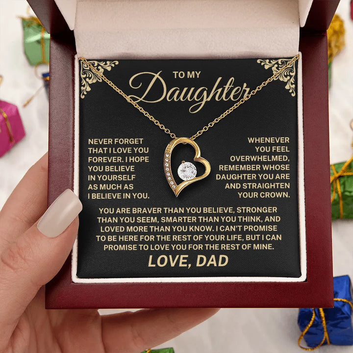 Dad To Daughter Forever Love - Promise Necklace
