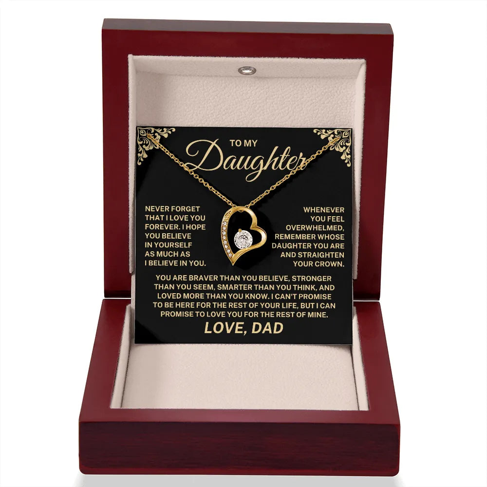 Dad To Daughter Forever Love - Promise Necklace