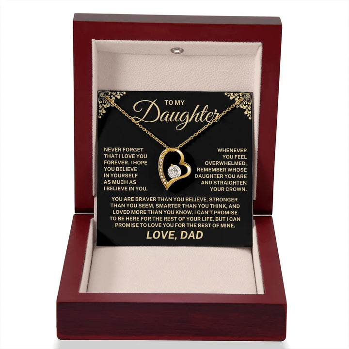 Dad To Daughter Forever Love - Promise Necklace