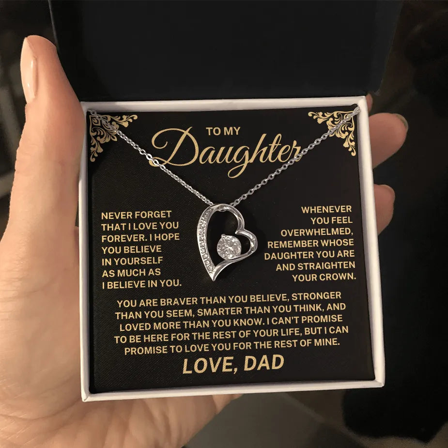 Dad To Daughter Forever Love - Promise Necklace
