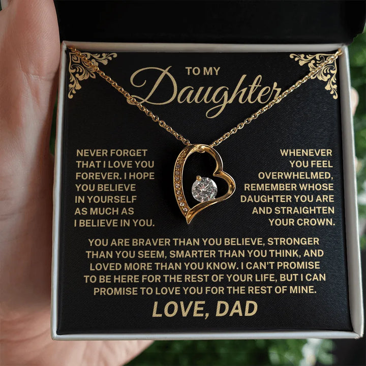 Dad To Daughter Forever Love - Promise Necklace