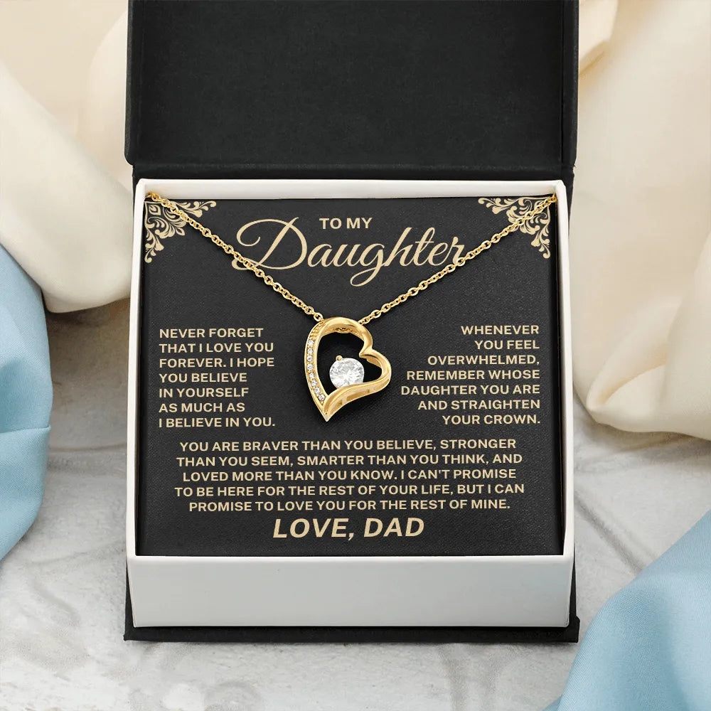 Dad To Daughter Forever Love - Promise Necklace