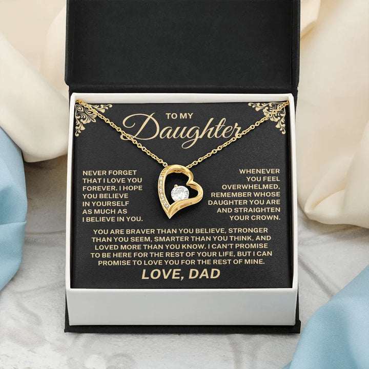 Dad To Daughter Forever Love - Promise Necklace