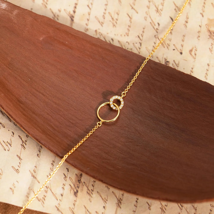 Linked Ring Diamond Necklace