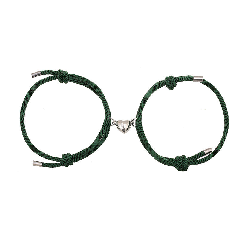 Multi-Color Heart Magnetic Couple Bracelet