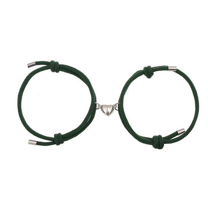 Multi-Color Heart Magnetic Couple Bracelet