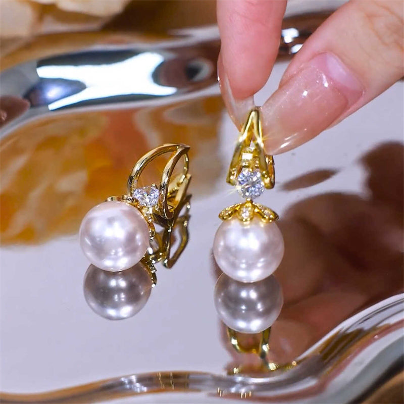 Sparkly Huggie Dangle Earrings for Women
