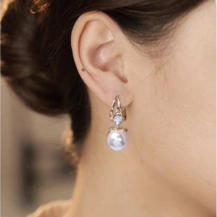 Sparkly Huggie Dangle Earrings for Women