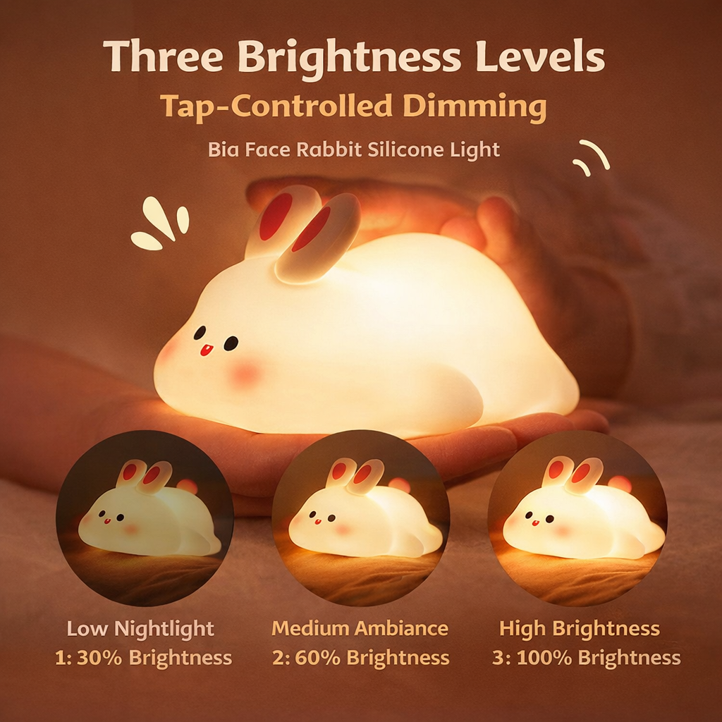 Healing Silicone Night Light｜Soft Glow & Color Ambient Lamp with Tap Control