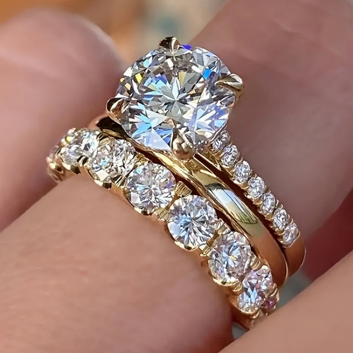 Eternal Promise Ring | 18K Gold Diamond Ring (Two Colors Available)
