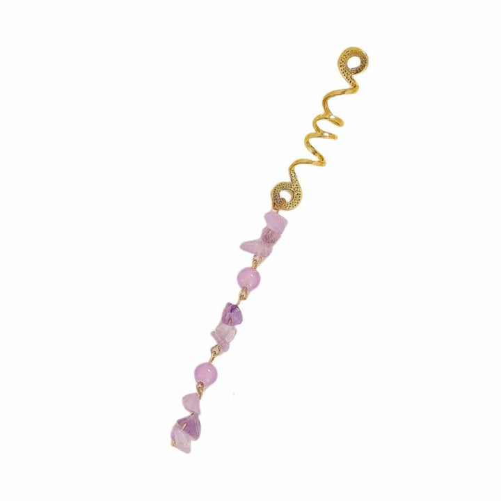 18K Gold Snake Color Crystal Spiral Hair Clips - Natural Crystal Braided Hair Accessories European