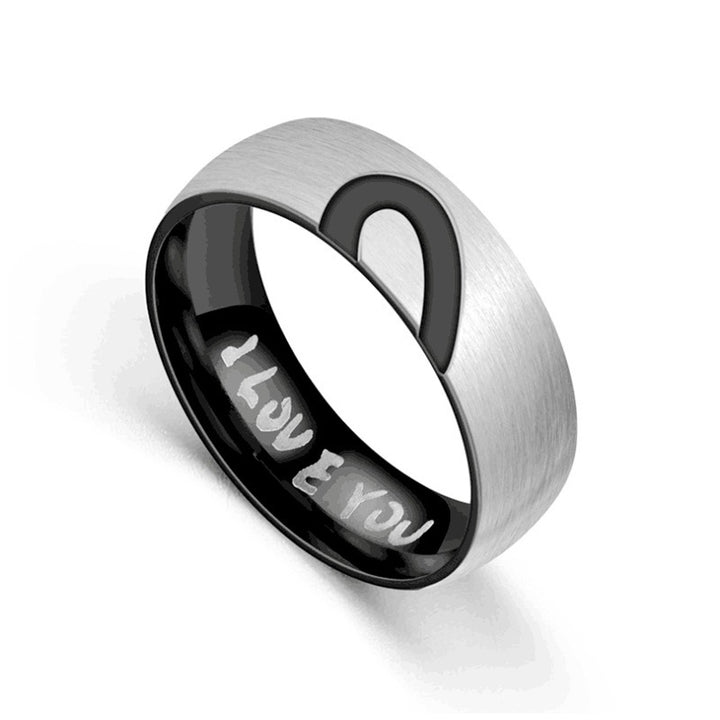 18k Gold Light Luxury Niche Two-Tone Diamond-Studded Hidden Engraving Couple Rings