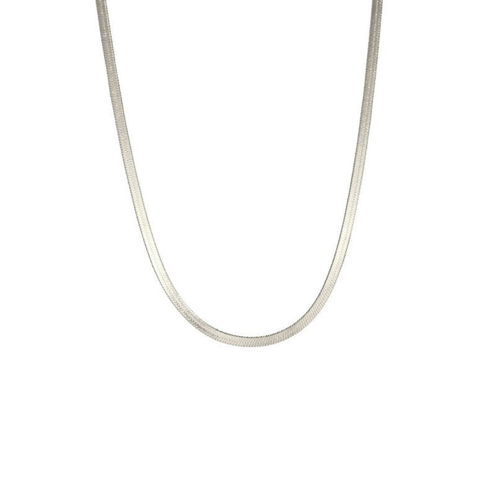 18K Gold Light Luxury Stackable Choker European Multi-Size Dual-Color Snake Chain Necklace