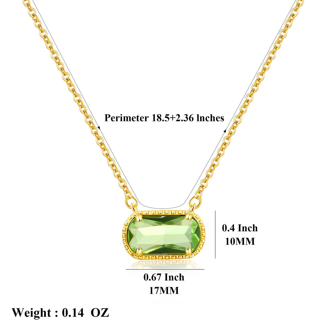 December Birthstone 18K Gold-Plated Necklace - Multi-Color Oval Gemstone Choker