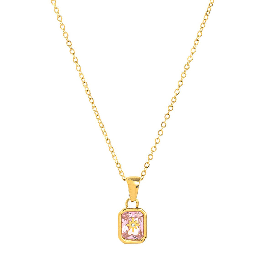 12-Month Birthstone Exclusive Necklace - 18K Gold-Plated Month-Corresponding Clavicle Chain