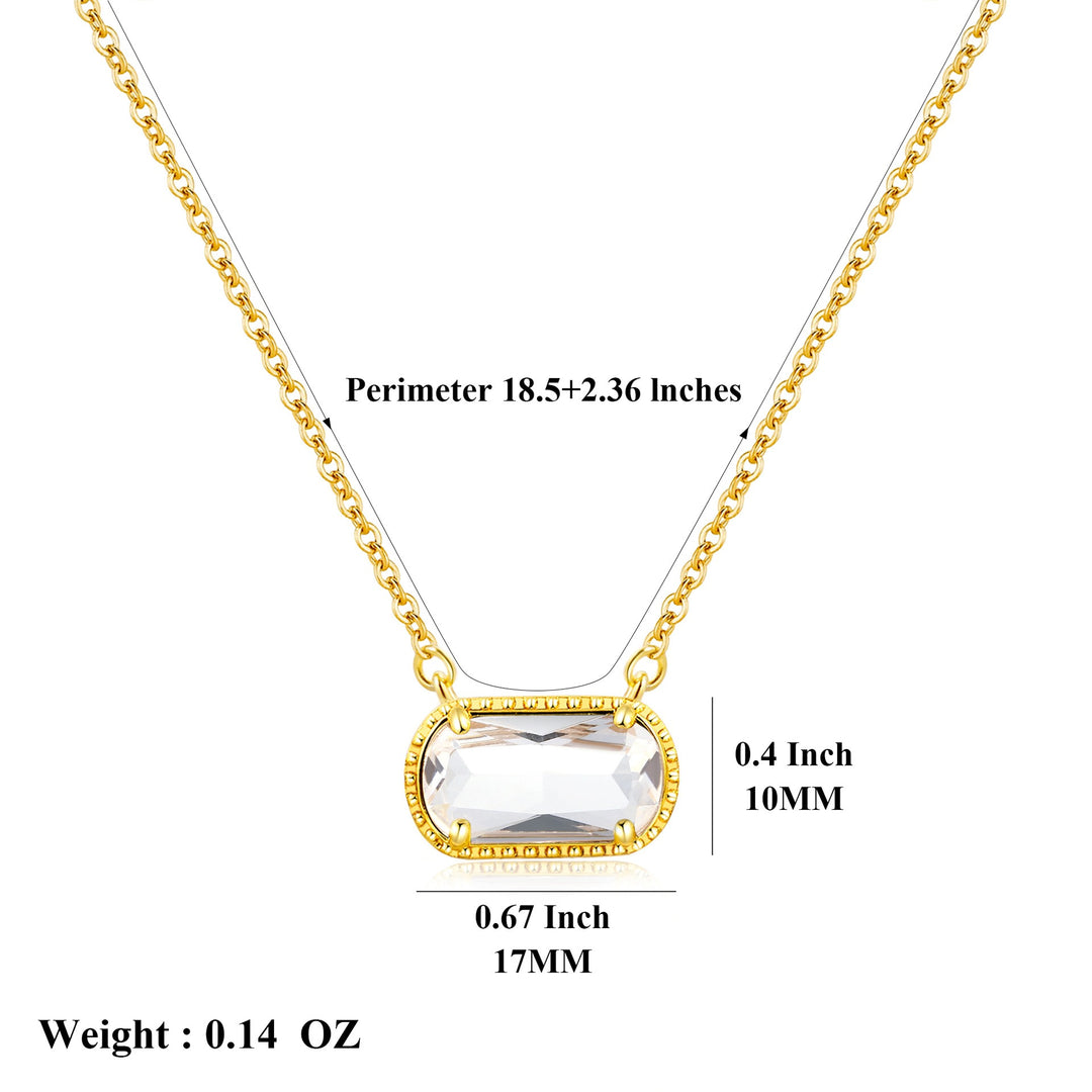 December Birthstone 18K Gold-Plated Necklace - Multi-Color Oval Gemstone Choker