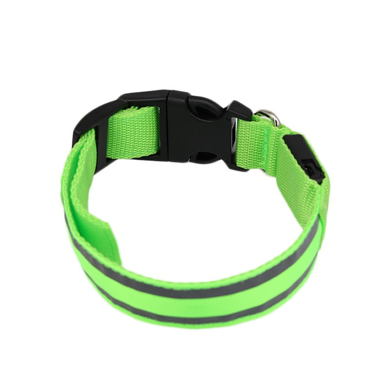 Pet LED Safety Collar Rechargeable/Battery Dual Options Multi-Color 3-Mode Night Anti-Lost Collar