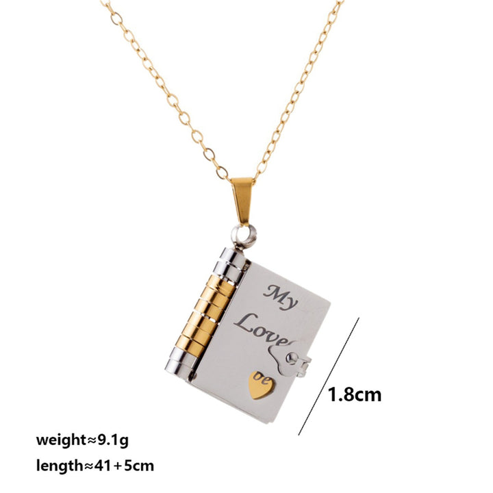 Love Letter Locket Book Pendant Couple Necklace｜Hidden Confessions for Your Neck
